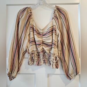 NWT Angie Multicolor Striped Women's Top
